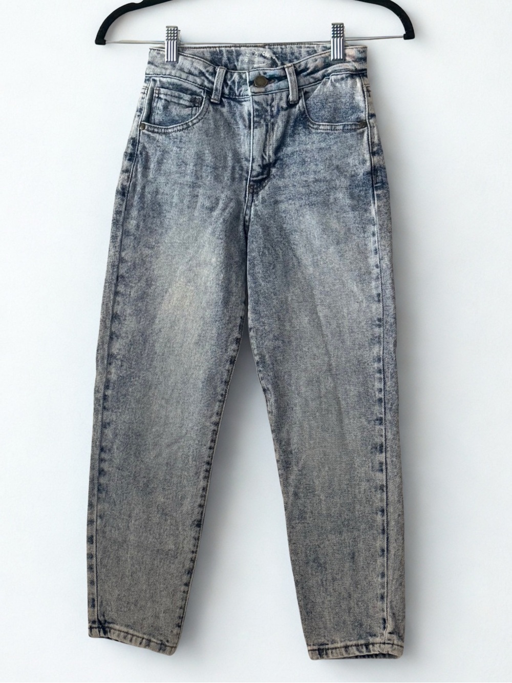 Art Class Girls Size 10 Girlfriend Jeans Gray Acid Wash Mid Rise Denim Cotton